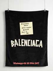 Balenciaga Sticky Note Flannel Sofa Throw Blanket Luxury Brand Cover BA013